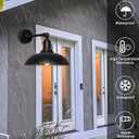 15" Classic Farmhouse Barn Gooseneck Light, Waterproof and Rust-Resistant Barn Light, Large Wall-Mounted Lighting Fixture for Porches, Garages, Patios and Farmhouses 2-Pack, 15 Diameter-2 Pc
