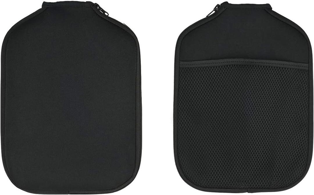 Pack of 2 Neoprene Pickleball Paddle Cover Pickleball Racket Sleeve (Black)