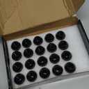 14x1.5 Wheel Lug Nuts for Ram 1500 Wrangler JL Grand Cherokee, 20pcs M14x1.5 OEM Factory Style Large Acorn Seat Lug Nuts, 7/8" Hex 60 Degree Conical Seat Black Finish Replace 611-330