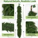 Artificial Christmas Garland  6FT Real Touch Norfolk Pine Garland, Greenery Winter Decoration for Mantle, Table, Fireplace, Indoor & Outdoor Use (1, 6FT)