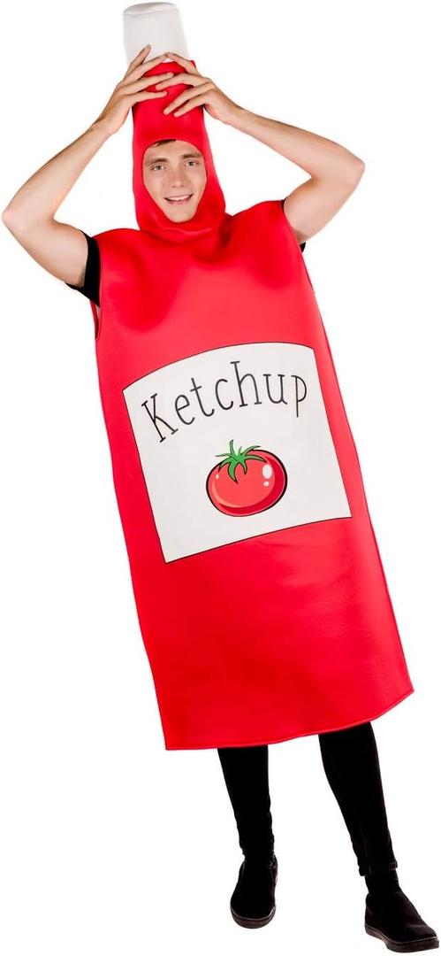 fun shack Ketchup Costume Red Food Funny Halloween Costumes One Size (FN4511-US)