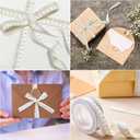 Wavwavw 2 Pack Ruler Ribbon for Craft 10 Yard Teacher Measuring Tape Ribbon Cotton Measure Cloth Seamstress Tape School Themed Crafts and Gifts Supply(Ruler,White)