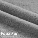 Pallene Faux Fur Decorative Throw Pillow Covers 22x22 Set of 2, Grey | Soft Plush Texture, Fuzzy Fluffy Feel, Cozy Modern Home Accent Pillow Covers for Couch, Sofa, Bed, Living Room