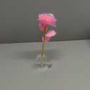 Valentines Day Rose Gifts for Her, Birthday Gifts for Women Mom Galaxy Rose Glass Forever Flowers with Heart-Shaped Base Eternal Crystal Roses Valentine Gifts for Grandma Wife Sister Girlfriend (Light Pink)