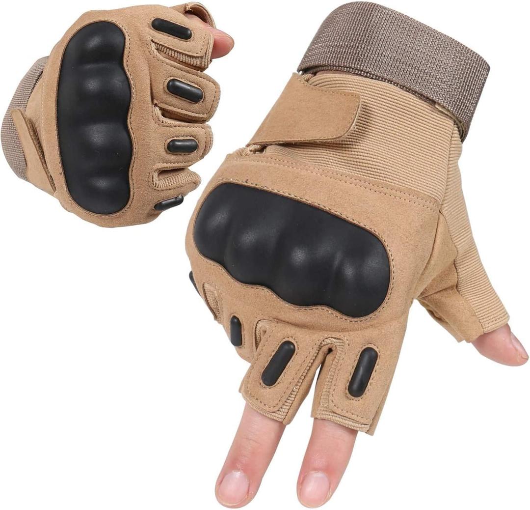 HIKEMAN Motorcycle Gloves Touchscreen Gloves - Full Finger Half Finger Knuckle Protection Motorbike Cycling Glove for Camping Driving ATV Hiking Climbing Working Sports Training