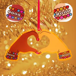 3 x Heart Hands Christmas Ornament,Pop Music Tour Fan Gift, Friendship Bracelet Theme, Stocking Stuffers for Music Lovers, Friends, Gen Z, Teens, Girls