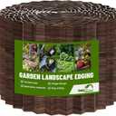 SnugNiture Corrugated Metal Garden Edging 4" x 60', Sturdy Lawn Landscape Edging Border, Fence for Garden, Flower Bed and Yard (Brown)