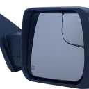 Replacement Passenger Right Side Door Mirror Power and Heated with Blind Spot Glass Textured Back Cover for RAM 1500 from 2019 to 2024, Standard