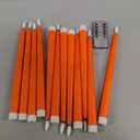 Orange Flameless Taper Candles with Remote, Flickering Battery Halloween Fall LED Candlesticks Set of 12