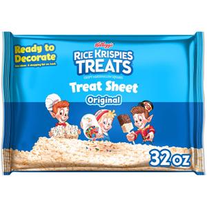Rice Krispies Treats Marshmallow Treat Sheet, Kids Snacks, Baking Project, Original, 32oz Bag (1 Sheet) (Best byL Feb 9, 2026)