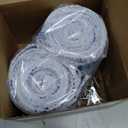 GREENTIME 12 Pcs Glitter Poinsettia 5.5" Artificial Flowers Christmas with Clips Stems Xmas Tree Ornaments for New Year Party Stairs Fireplace Porch Balcony Garden Church Wreath Decoration (White)