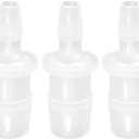 JoyTube Plastic Hose Barb Reducer Pipe Fittings, 1/2" to 5/16" Hose ID Connectors Joint Splicer Mender Adapter Union Boat Water Air Aquarium O2 Fuel (Pack of 3)