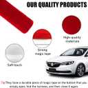 4 PCS Car Seat Belt Cover, Soft Auto Seatbelt Protector for a More Comfortable Driving, Warm Plush Seatbelt Shoulder Neck Pad Cushion Fit for All Cars, Car Accessories (Red)