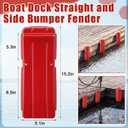 Timtin Dock Bumper Fender Boat Dock Bumpers for Corner Edge Side Marine Fender Guard Vertical Protection Soft UV-Resistant Marine Grade Vinyl Stainless Steel Mounting Hardware 8"x16"