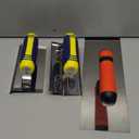 Concrete Tools Set 3 PC Stainless Steel Flat Finishing Trowel (11" x 4") plus Concrete Edger (6" x 3", 1/2"R) and Groover (6" x 3", 1/2"W,1/2"D) Stucco Cement Kit Masonry Construction Hand Kit