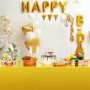 Tatuo 3 Pieces Foil Party Rectangular Table Covers Table Cloth 54 x 108 Inch Shiny Plastic Waterproof Tablecloth Party Desk Cover for Wedding Anniversary Engagement (Gold)