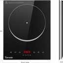 Induction Cooktop, TOPWISH Portable Hot Plate Electric Induction Burner, 10 Temp Levels up to 464°F, 110-120V Electric Stove Top Cooker with High Energy Efficiency & Kids Lock for Cooking, 1600W