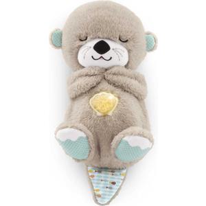 FISHER-PRICE BABY Toy Soothe 'n Snuggle Otter Portable Plush Sound Machine with Music Lights & Breathing Motion for Newborns 0+ Months