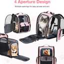 Lekebobor Large Cat Backpack Carrier Expandable Foldable Pet Carrier Backpack for Small Dogs Puppy Medium Cats Fit Up to 18 Lbs for Travel, Hiking,Pink