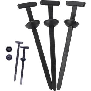 100Pcs Nylon Universal Cable Tie Buckle & Snap-Fit Plastic Rivet Clips Automotive Zip Ties Fasteners for Bumper, Fender Liner, Door Panel & Car Body Trim