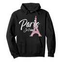 Paris I Love You France Eiffel Tower Cute French Souvenir Pullover Hoodie, size L