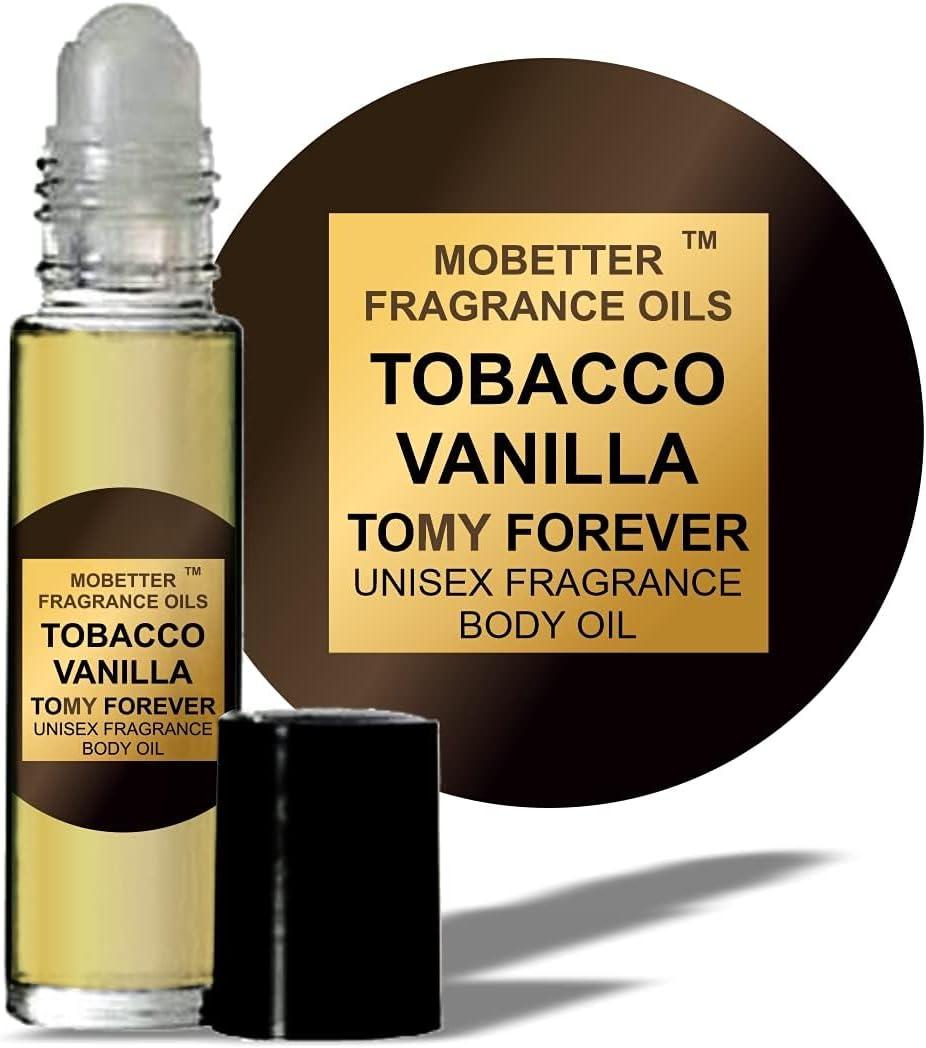 Tobacco Vanilla Unisex Body Oil (10ml Roll On), for Women and Men, Strong, Long Lasting, Travel Size, Oriental Spicy Fragrance