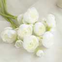 Floroom Ranunculus Artificial Flowers 18 Pcs Ivory Faux Silk Mini Ranunculus Bulk Fake Wedding Filler Flowers for DIY Bouquets, Centerpieces, Bridal Shower Decorations & Arrangements