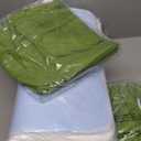 Pcinfuns Outdoor Chair Cushions Set of 4,Thick 19" x 19" x 3" Cushion for Patio Furniture,Round Corner Patio Chair Pads with Ties, Memory Foam Outdoor Seat Cushions,Grass Green