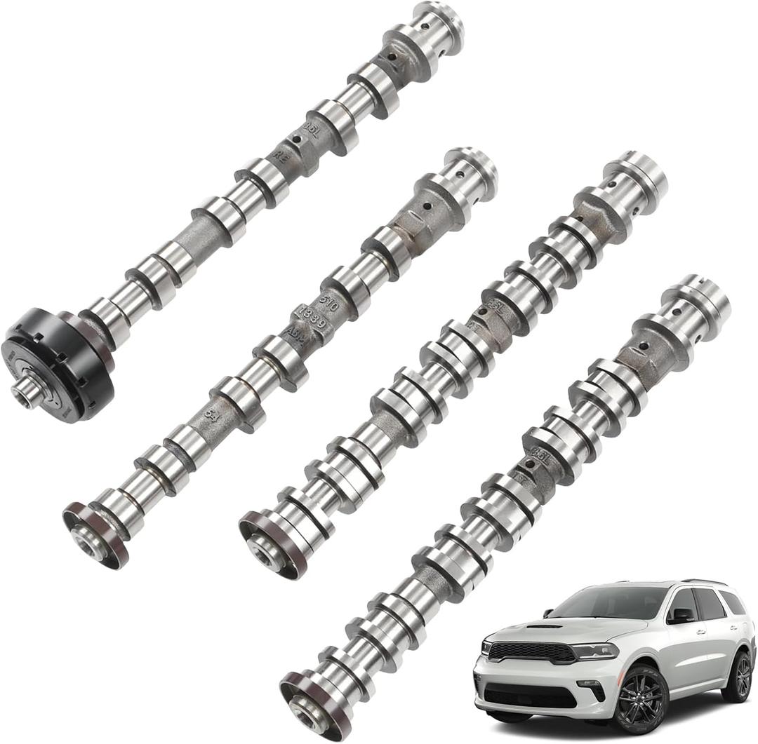 4PCS Engine Camshaft Set Compatible with Dodge Durango, Fit For Chrysler, Fit For Jeep Wrangler Grand Cherokee, 3.6L V6 Engine 2016-2024, Replaces# 5047913AD 5048030AD 5048029AD 5047912AD