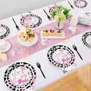 96Pcs Last Rodeo Bachelorette Party Decorations Pink & Silver Disco Cowgirl Plates and Napkins Let's Go Girls Party Decorations for Nashville Western Bridal Baby Shower Birthday Supplies,Serves 24