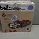 bella 10"x20" Fold and Store Griddle, Non-Toxic, Ceramic Coating, Surf