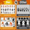 2 x 24PCS Halloween Mini Gnome Ornaments, Suitable for Halloween Party Small Gifts, Birthday Gifts Boys and Girls, Classroom Rewards,Candy Bags Collectible Animals Figurine Doll