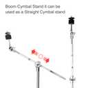 Boom Cymbal Stand for Mounting Crash, Ride, Splash Cymbals (1 Pack)