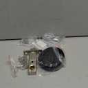 Round Recessed Door Lock, Stainless Steel 304 Hidden Recessed Cup Door Handle, Low Profile Door Knob for Privacy Pocket Door,Flat Door Knob, Black