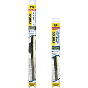 Rain-X 810235 Latitude 2-In-1 Water Repellent Wiper Blades, 26" and 19" Windshield Wipers (Pack Of 2), Automotive Replacement Windshield Wiper Blades With Patented Rain-X Water Repellency Formula