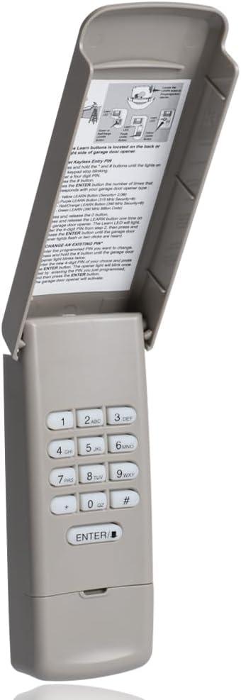 878max 877max Garage Door Opener Keypad Remote, Compatible with liftmaster/Chamberlain/Craftsman Garage Openers with Red, Yellow, Purple, Green Learn Button, Wireless Keyless Keypad