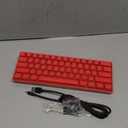 HK Gaming GK61 Mechanical Gaming Keyboard 60 Percent | 61 RGB Rainbow LED Backlit Programmable Keys | USB Wired | for Mac and Windows PC | Hotswap Gateron Optical Blue Switches | Red