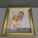 Icona Bay 8x10 Gold Picture Frame, Contemporary Photo Frame 8 x 10, Wall Mount or Table Top, Elegante Collection