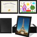 8.5 x 11 Paper Diploma Frame with High Definition PVC Window Paper Certificate Degree Document Holder Picture Photo Frames Display Gallery Wall Frame Art Frames for Tabletop and Wall Display(30,Black)