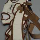 Dog Carrier Backpack for Medium Pets, Breathable Detachable Travel Pet Bag with Adjustable Straps, Portable Hands-Free Dog Cat Carrier Backpack for Hiking, Walking & Camping (M). (Medium (8.82Lbs-14.33Lbs), White)