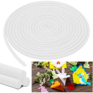 Frienda 5/8 Inch x 60 Ft Foam Noodles for Crafts Versatile Pool Noodles Foam Tubes Cylinder Rods for Modeling, DIY Arts and Crafts Supplies (White)