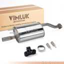 409Stainless Steel Rear Exhaust Muffler Compatible with 2006-2011 Honda Civic 1.8L & Hybrid 1.3L Sedan, Includes Gasket & Insulator (OEM P/N: 18307-SNA-A01) Mild Sound Level (VK-HC01-54668)