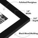Americanflat 26x32 Picture Frame with Polished Plexiglass - Use as 22x28 Frame with Mat or Display 26x32 Photo Without Mat - Epic Collection - Wide Picture Frames for Wall Display - Black