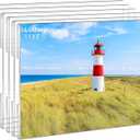 8.5x11 Acrylic Picture Frames Set of 6, Clear Photo Frame for Wall with Tape, Clear Picture Photo Frames 8.5x11 for Home, School, Office - Horizontal