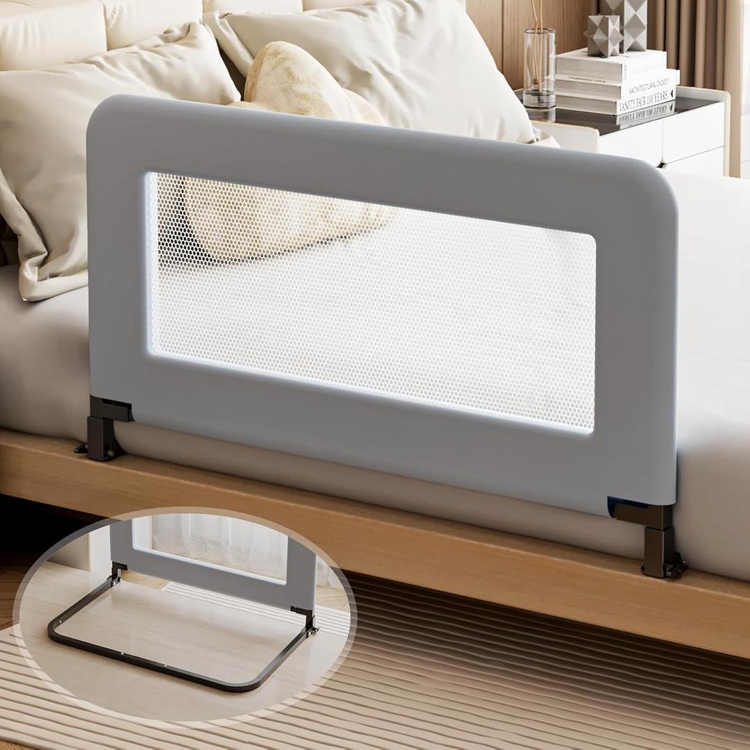 Toddler Bed Guard Rail for Baby - Sturdy Metal Safety Rail for Twin, Crib, Queen, Bunk, Full Side Beds - Kids Guardrail Protector (48 inch)