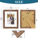 Hongkee 8x10 Picture Frame Set of 2, Made of Real Glass and Rustic Brown Wooden Frame - Display Picture 5x7 with Mat or 8x10 Without Mat, 8 by 10 Photo for Wall or Tabletop