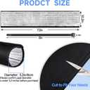 3-Layer HVAC Copper Pipe Insulation Cover, 72''x10.2'' 600D Oxford AC Line Insulation Cover Outdoor, Air Conditioner Line Insulation Sleeve, HVAC Foam Wrap for Mini Split & Heat Pump, Black