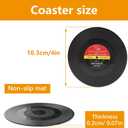 24 PCS Funny Retro Vinyl Record Coasters Music Gift,Bars,Birthdays, Parties for Music Lovers Colorful Coaste,Home Decor Housewarming and Wedding Decorations Gifts Ideas
