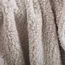 Ultra Soft Cozy Sherpa Throw Blanket, 2 Tones Ombre Light Brown Pattern Reversible, Light Weight Warm Decorative Boho Style Throw Blanket Cover for Sofa, Couch, Bedroom,Travel, 50x60