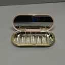 Dosey 7 Day Pill Compact Travel Pill Organizer - Pill Case with 7 Pill Compartments for Medicine Storage & Protection  Stylish & Elegant Medication Organizer with Mirror, Blush